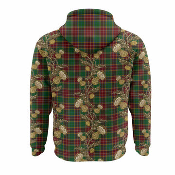 Baxter Tartan Hoodie Seamless Scottish Thistle Flowers