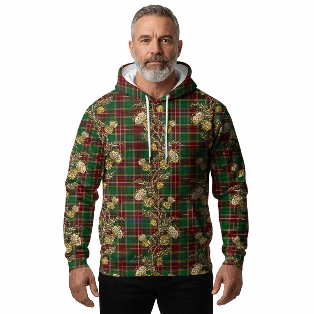 Baxter Tartan Hoodie Seamless Scottish Thistle Flowers