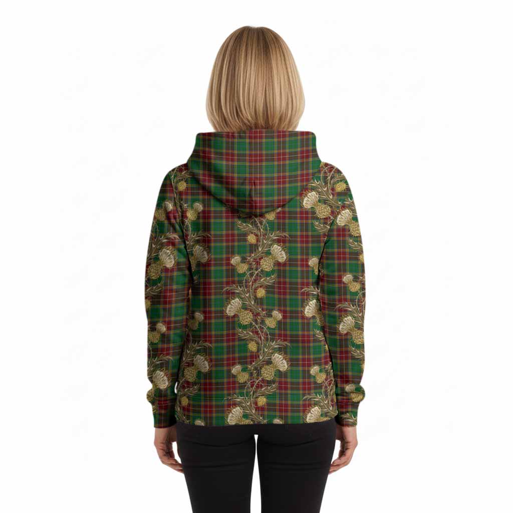 Baxter Tartan Hoodie Seamless Scottish Thistle Flowers
