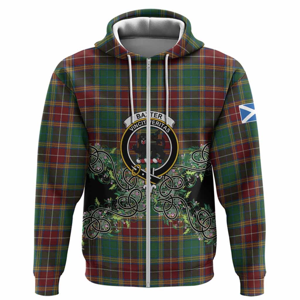Baxter Tartan Hoodie Thistle Scottish Spirit