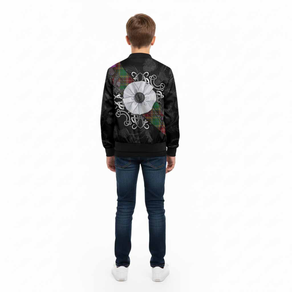 Baxter Tartan Kid Bomber Jacket Jacobite White Rose - Tartan Vibes Clothing