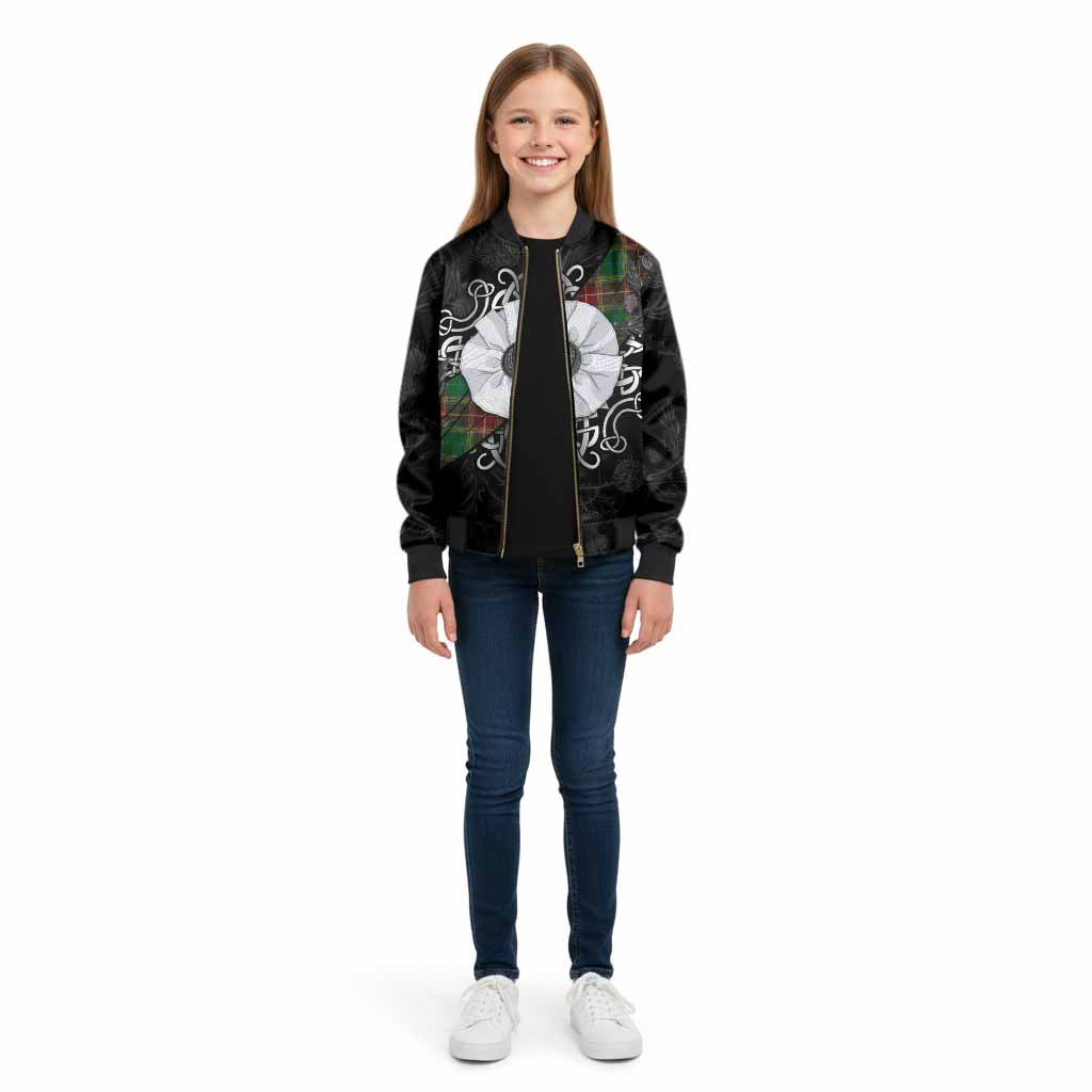 Baxter Tartan Kid Bomber Jacket Jacobite White Rose - Tartan Vibes Clothing