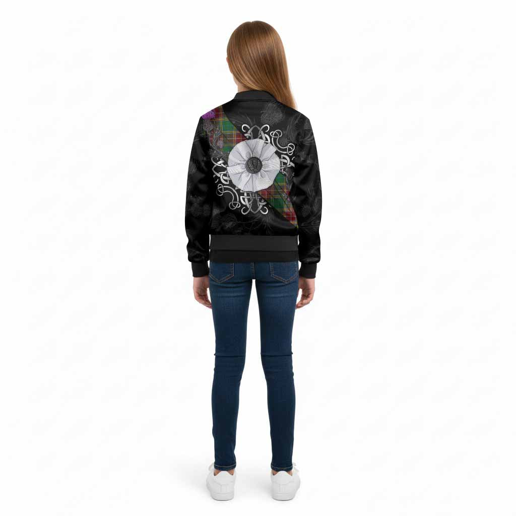 Baxter Tartan Kid Bomber Jacket Jacobite White Rose - Tartan Vibes Clothing