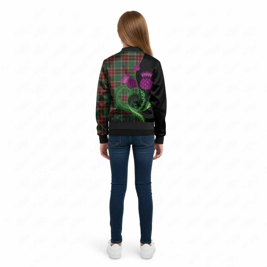 Baxter Tartan Kid Bomber Jacket Traditional Scottish Thistle