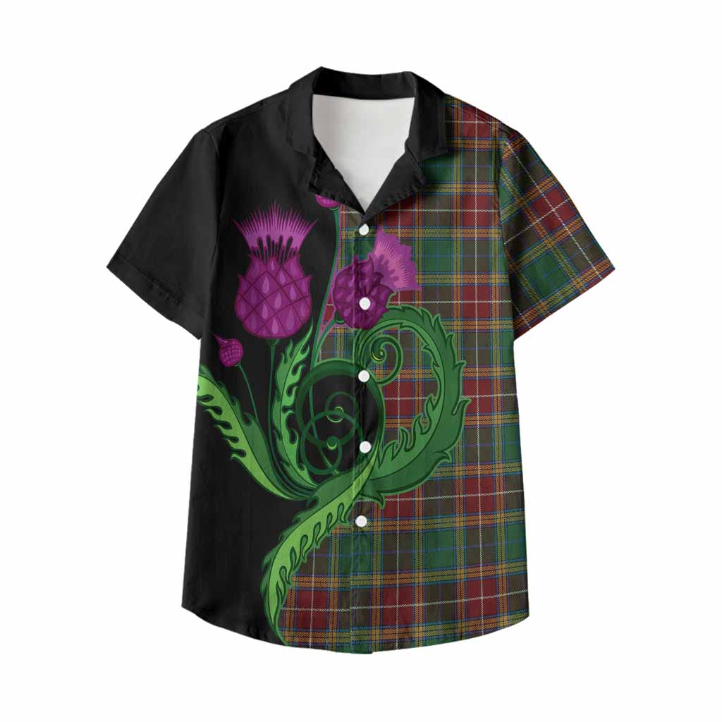Baxter Tartan Kid Hawaiian Shirt Traditional Scottish Thistle