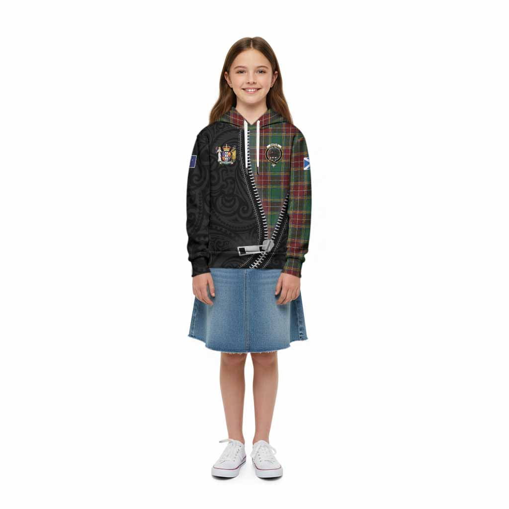 Baxter Tartan Kid Hoodie New Zealand Pattern Unique Zipper Stylized