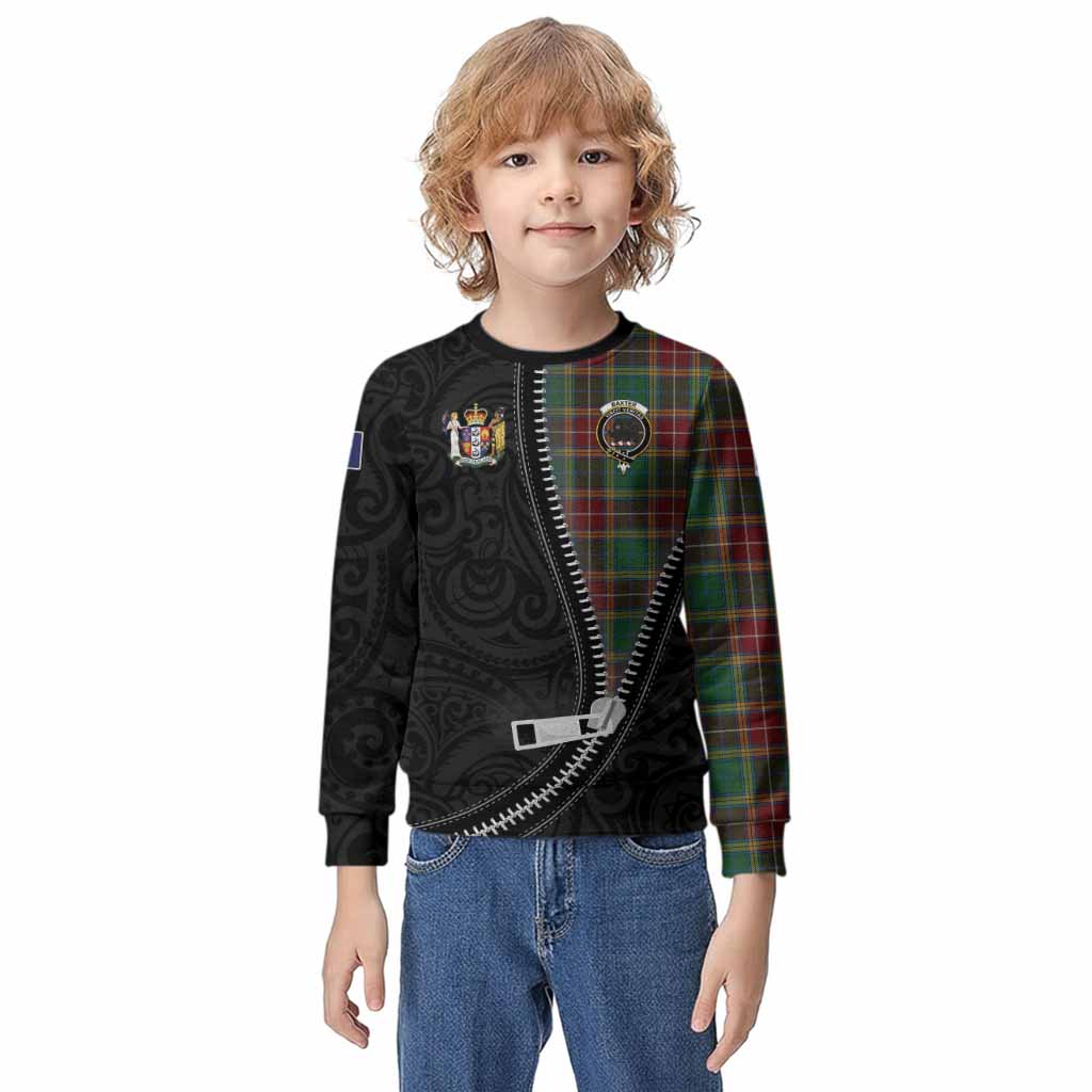 Baxter Tartan Kid Knitted Sweatshirt New Zealand Pattern Unique Zipper Stylized