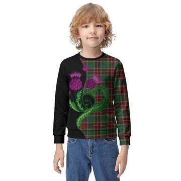 Baxter Tartan Kid Knitted Sweatshirt Traditional Scottish Thistle