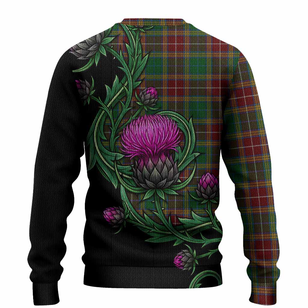 Baxter Tartan Knitted Sweater Resilient Scottish Thistle - Tartan Vibes Clothing
