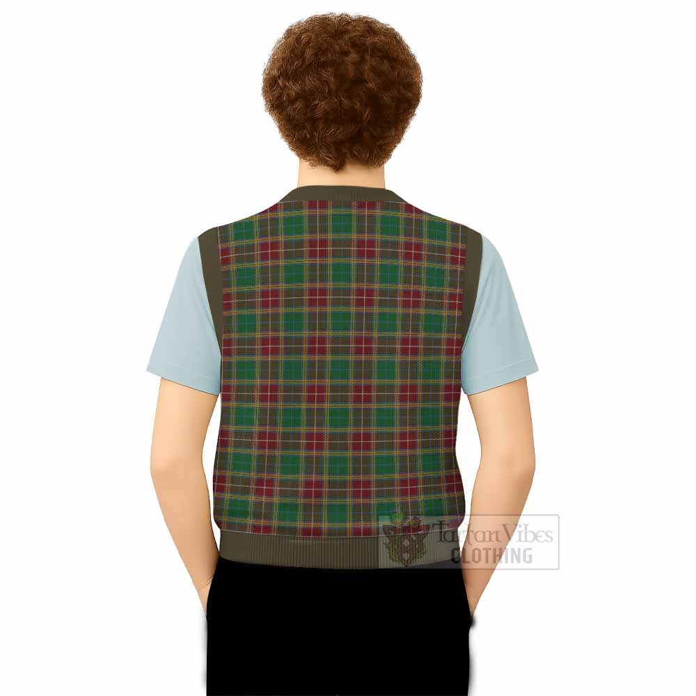 Baxter Tartan Knitted V-Neck Vest with Family Crest - Tartan Vibes Clothing