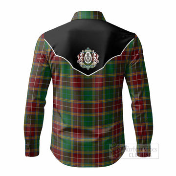 Baxter Tartan Long Sleeve Button Shirts Horseshoe Ornament - Tartan Vibes Clothing