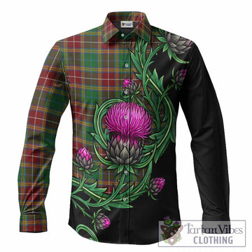 Baxter Tartan Long Sleeve Button Shirts Resilient Scottish Thistle