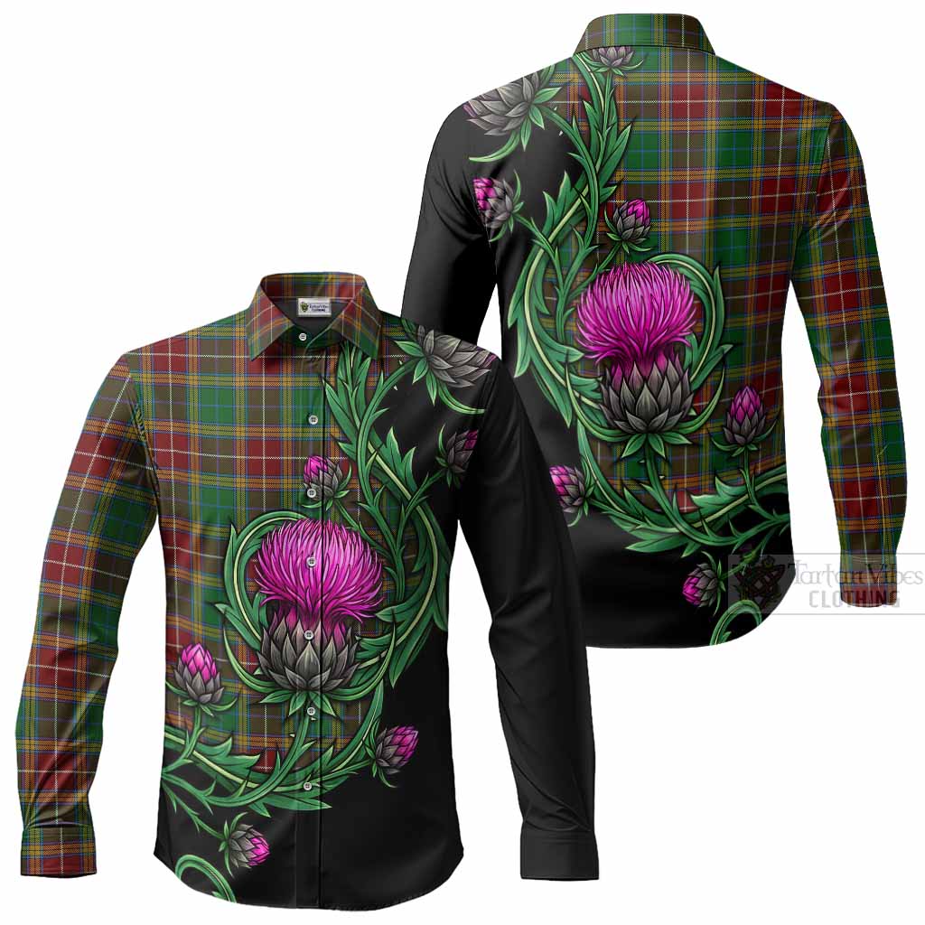 Baxter Tartan Long Sleeve Button Shirts Resilient Scottish Thistle
