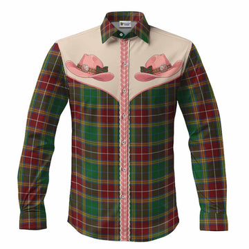 Baxter Tartan Long Sleeve Button Shirts Wee Coo Cowgirl Cute Style Men's Shirt S - Tartan Vibes Clothing