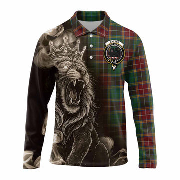 Baxter Tartan Long Sleeve Polo Shirt Roaring Lion Heritage