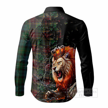 Baxter Tartan Mighty Lion Long Sleeve Button Shirts Explosion Flying Pieces
