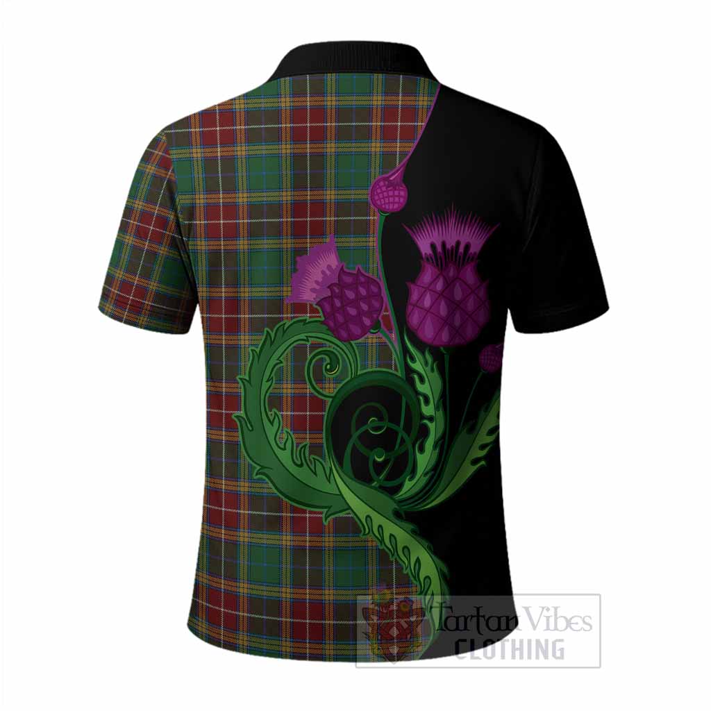 Baxter Tartan Polo Shirt Traditional Scottish Thistle