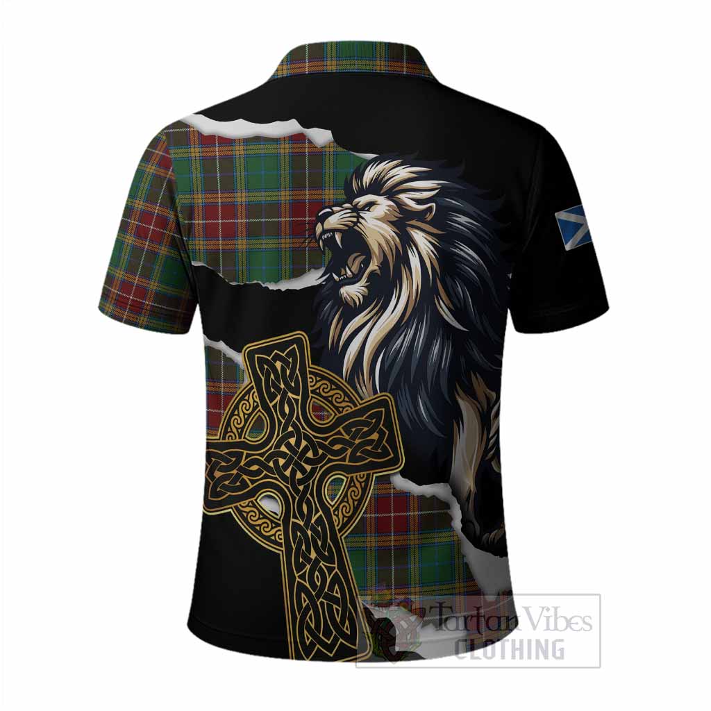 Baxter Tartan Scottish Polo Shirt Lion Celtic Heritage