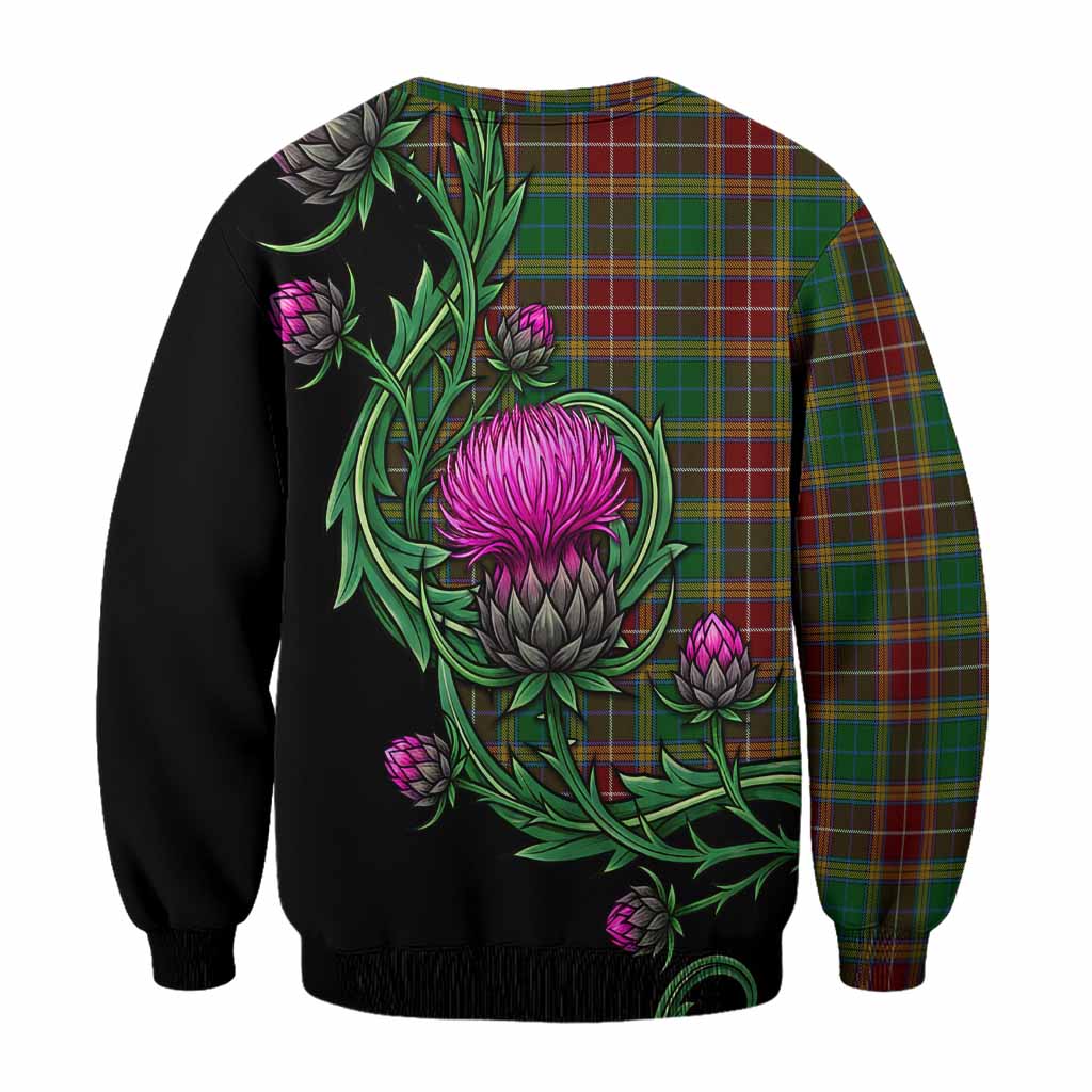Baxter Tartan Sweatshirt Resilient Scottish Thistle - Tartan Vibes Clothing