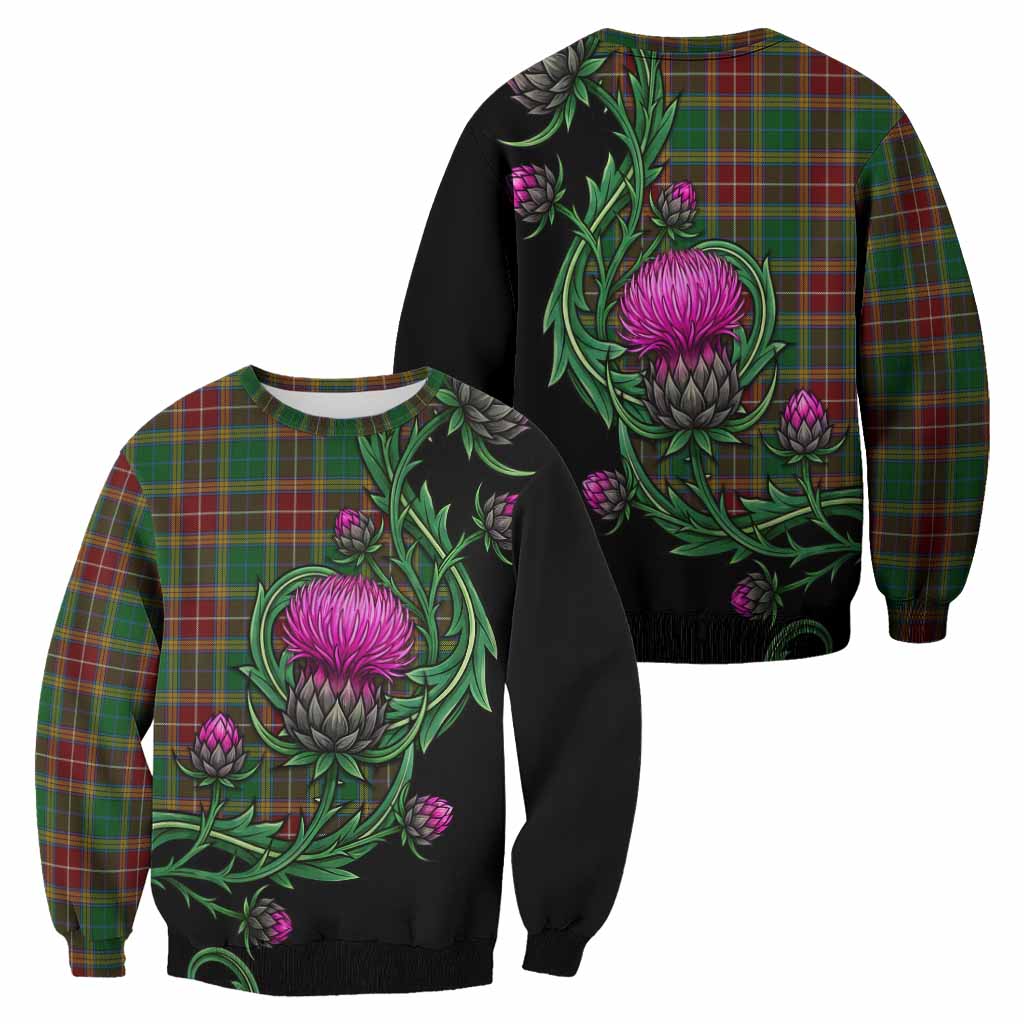 Baxter Tartan Sweatshirt Resilient Scottish Thistle - Tartan Vibes Clothing