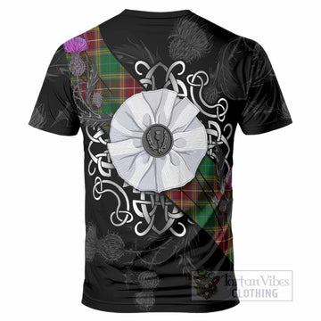 Baxter Tartan T-Shirt Jacobite White Rose - Tartan Vibes Clothing