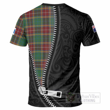 Baxter Tartan T-Shirt New Zealand Pattern Unique Zipper Stylized