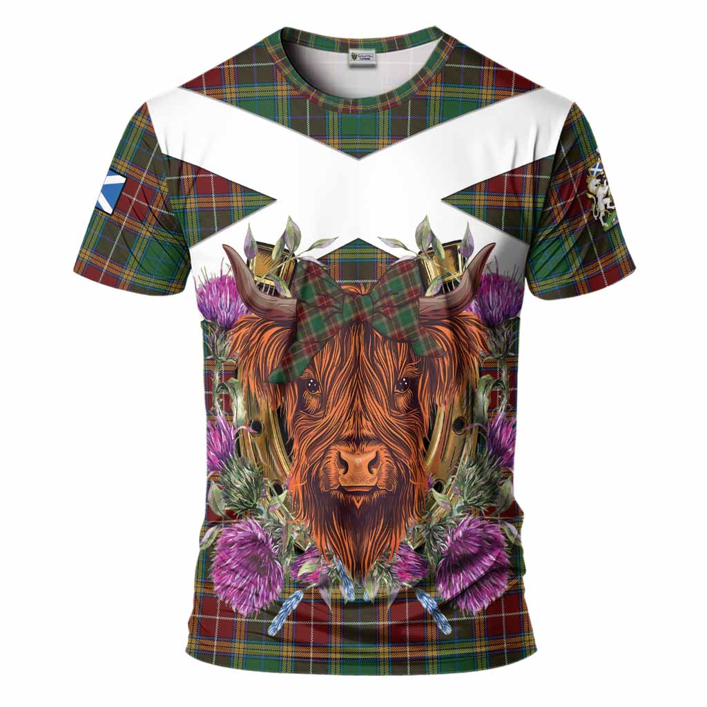 Baxter Tartan T-Shirt Scottish Thistle Heilan Coo