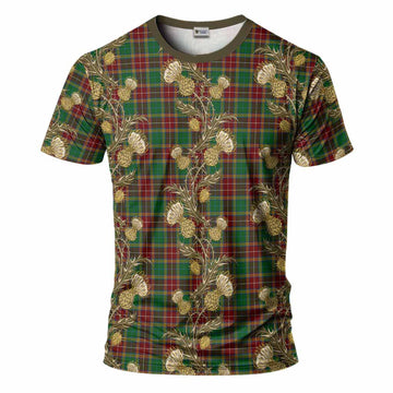 Baxter Tartan T-Shirt Seamless Scottish Thistle Flowers