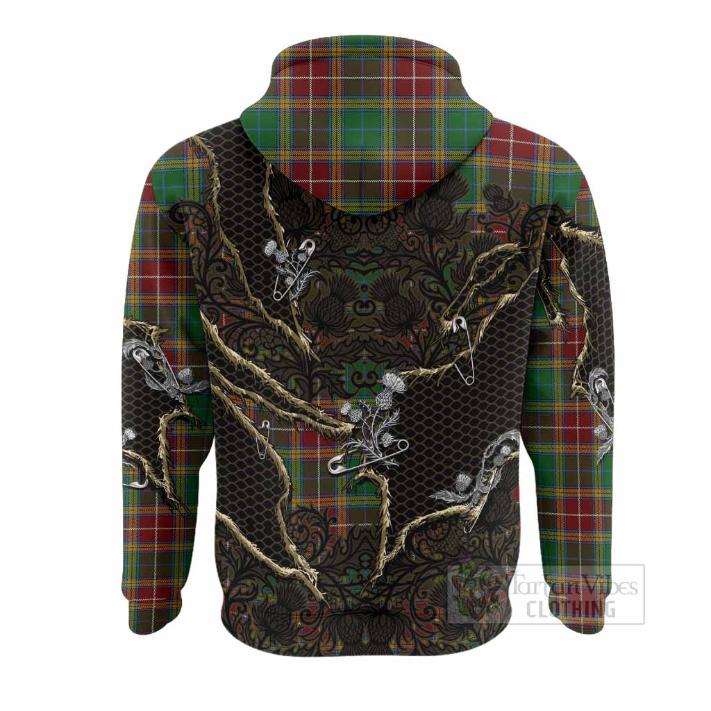 Baxter Tartan Thistle Dark Gothic Hoodie - Tartan Vibes Clothing