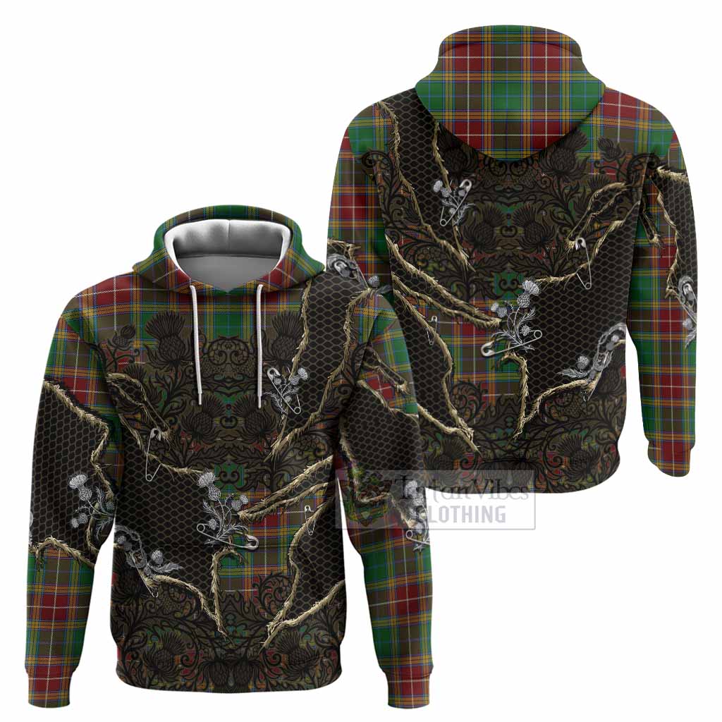 Baxter Tartan Thistle Dark Gothic Hoodie - Tartan Vibes Clothing