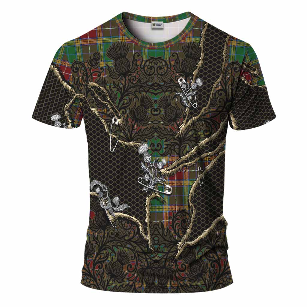Baxter Tartan Thistle Dark Gothic T-Shirt Kid's Shirt - Tartan Vibes Clothing
