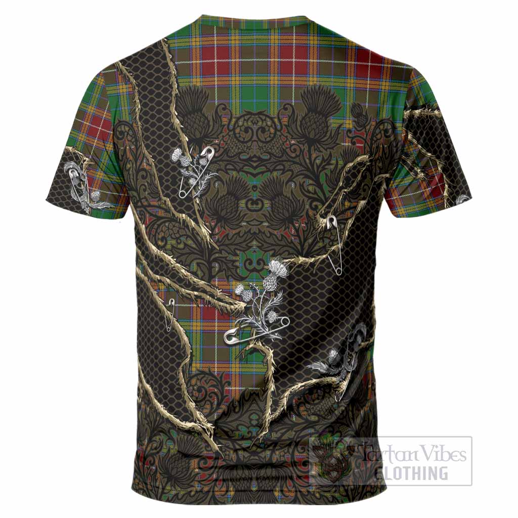 Baxter Tartan Thistle Dark Gothic T-Shirt - Tartan Vibes Clothing