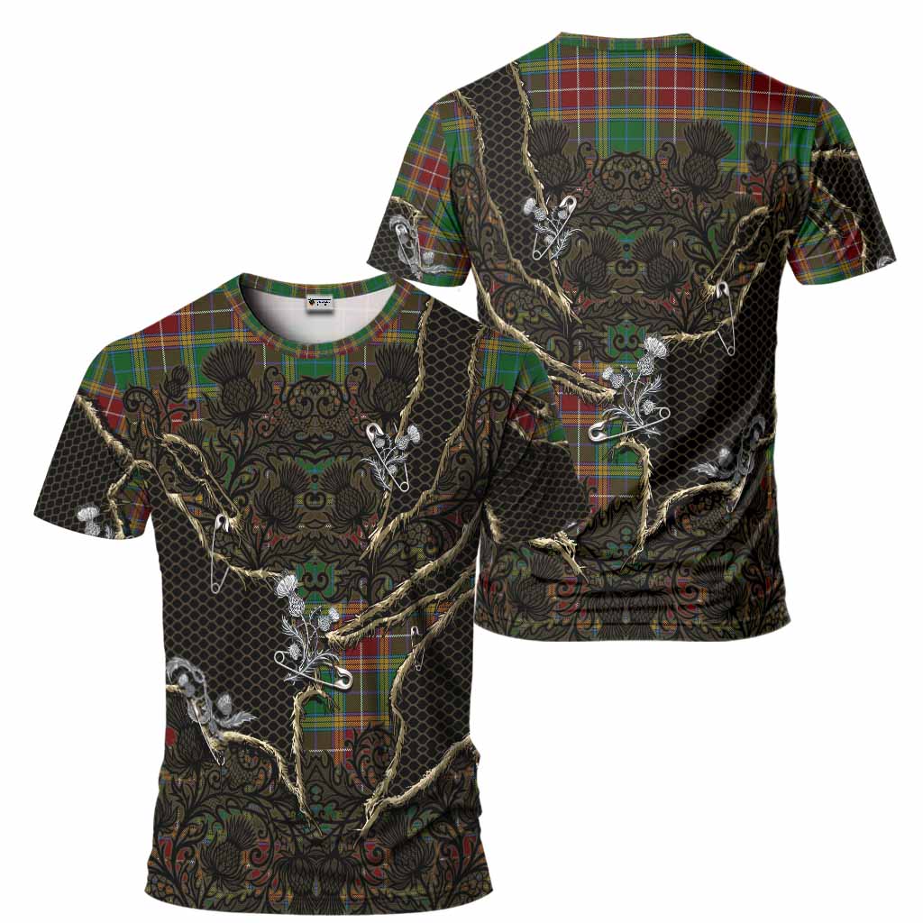 Baxter Tartan Thistle Dark Gothic T-Shirt - Tartan Vibes Clothing