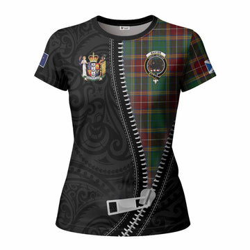 Baxter Tartan Women T shirt New Zealand Pattern Unique Zipper Stylized