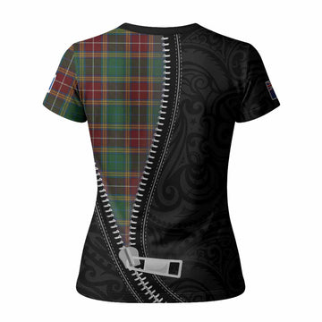 Baxter Tartan Women T shirt New Zealand Pattern Unique Zipper Stylized