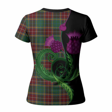 Baxter Tartan Women T shirt Traditional Scottish Thistle