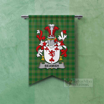 Beamish Irish Clan Tartan Gonfalon, Tartan Banner with Coat of Arms