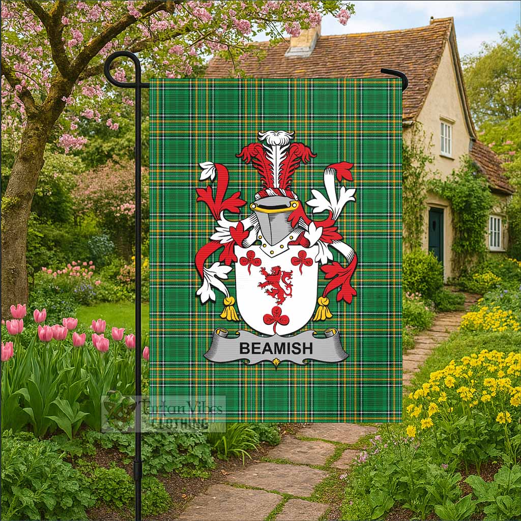 Beamish Irish Clan Tartan Flag with Coat of Arms