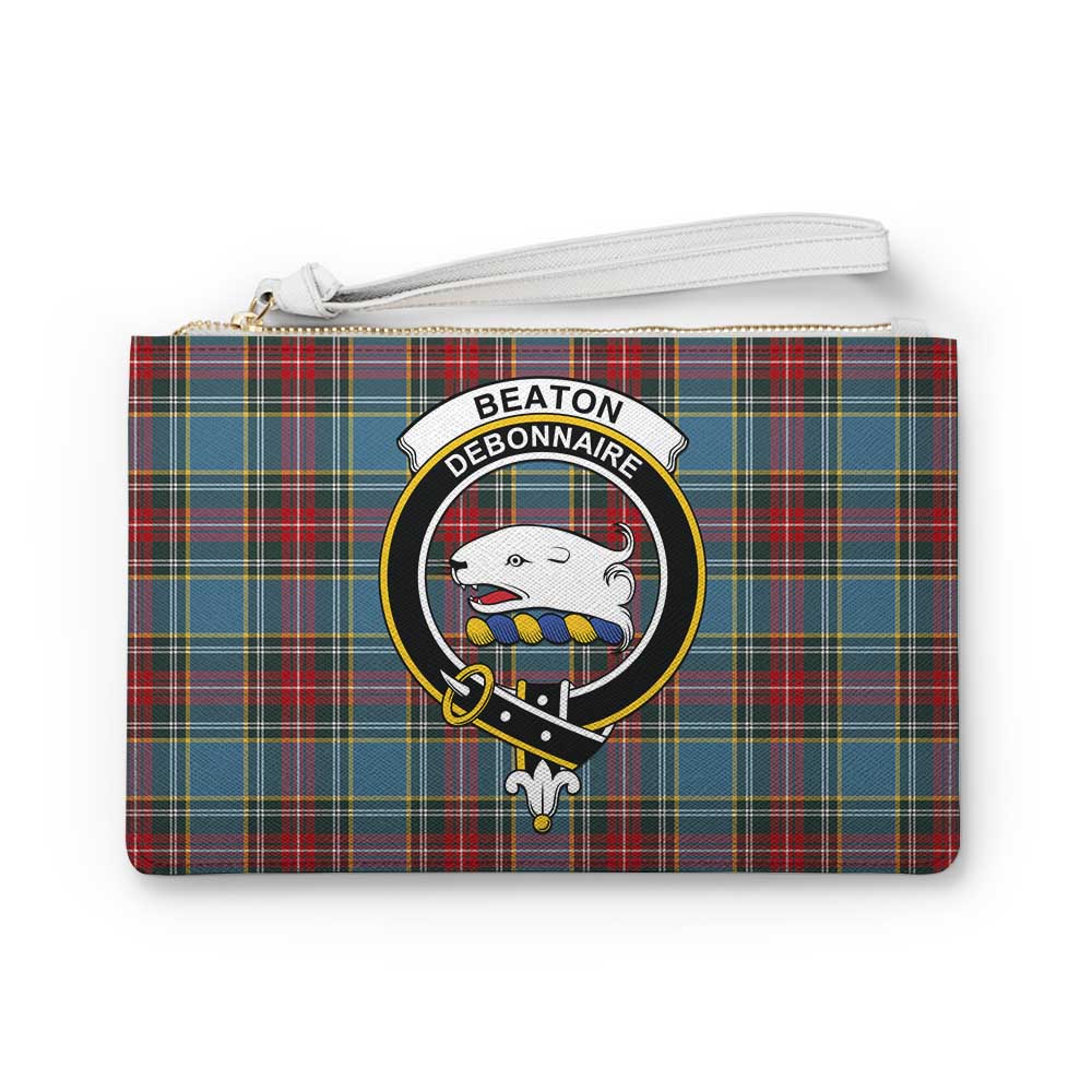 Tartan Vibes Clothing Beaton Family Crest Tartan Clutch Bag