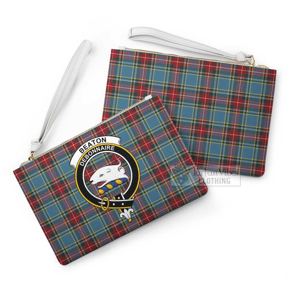 Tartan Vibes Clothing Beaton Family Crest Tartan Clutch Bag