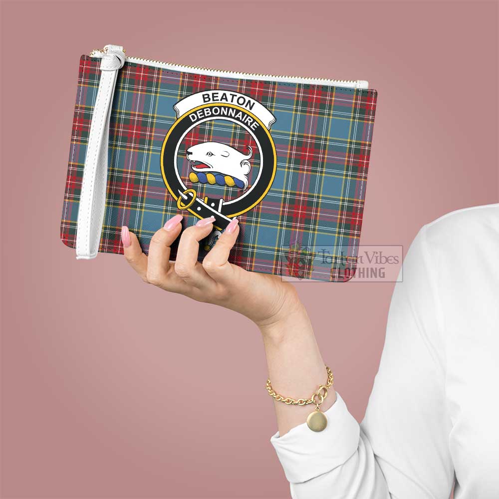 Tartan Vibes Clothing Beaton Family Crest Tartan Clutch Bag