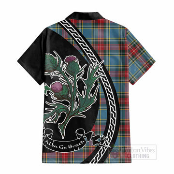 Beaton Family Crest Tartan Cotton Hawaiian Shirt Alba Thistle Inspired - Tartan Vibes Clothing