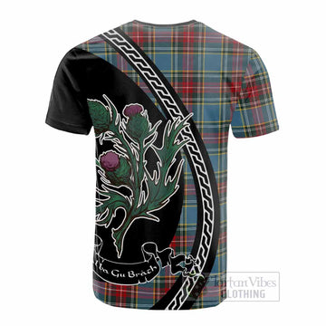 Beaton Family Crest Tartan Cotton T-shirt Alba Thistle Inspired - Tartan Vibes Clothing