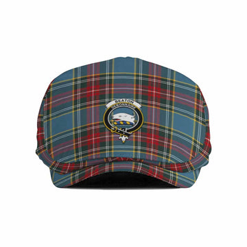Beaton Family Crest Tartan Jeff Cap, Tartan Flat Cap