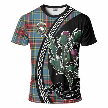 Beaton Family Crest Tartan T-Shirt Alba Thistle Inspired - Tartan Vibes Clothing