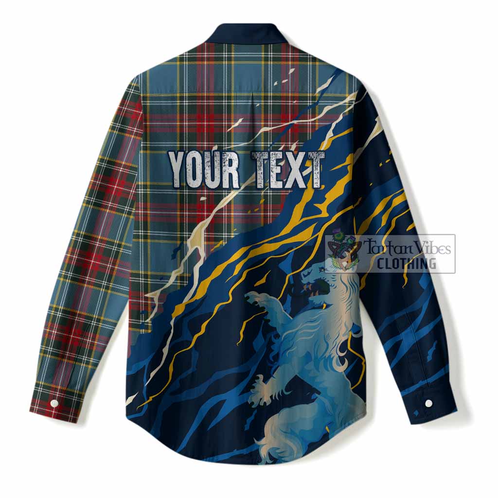 Beaton Scotland Tartan Women Casual Shirt WC2026 Football - We'll Be Coming