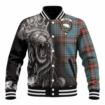 Beaton Tartan Baseball Jacket Roaring Lion Heritage