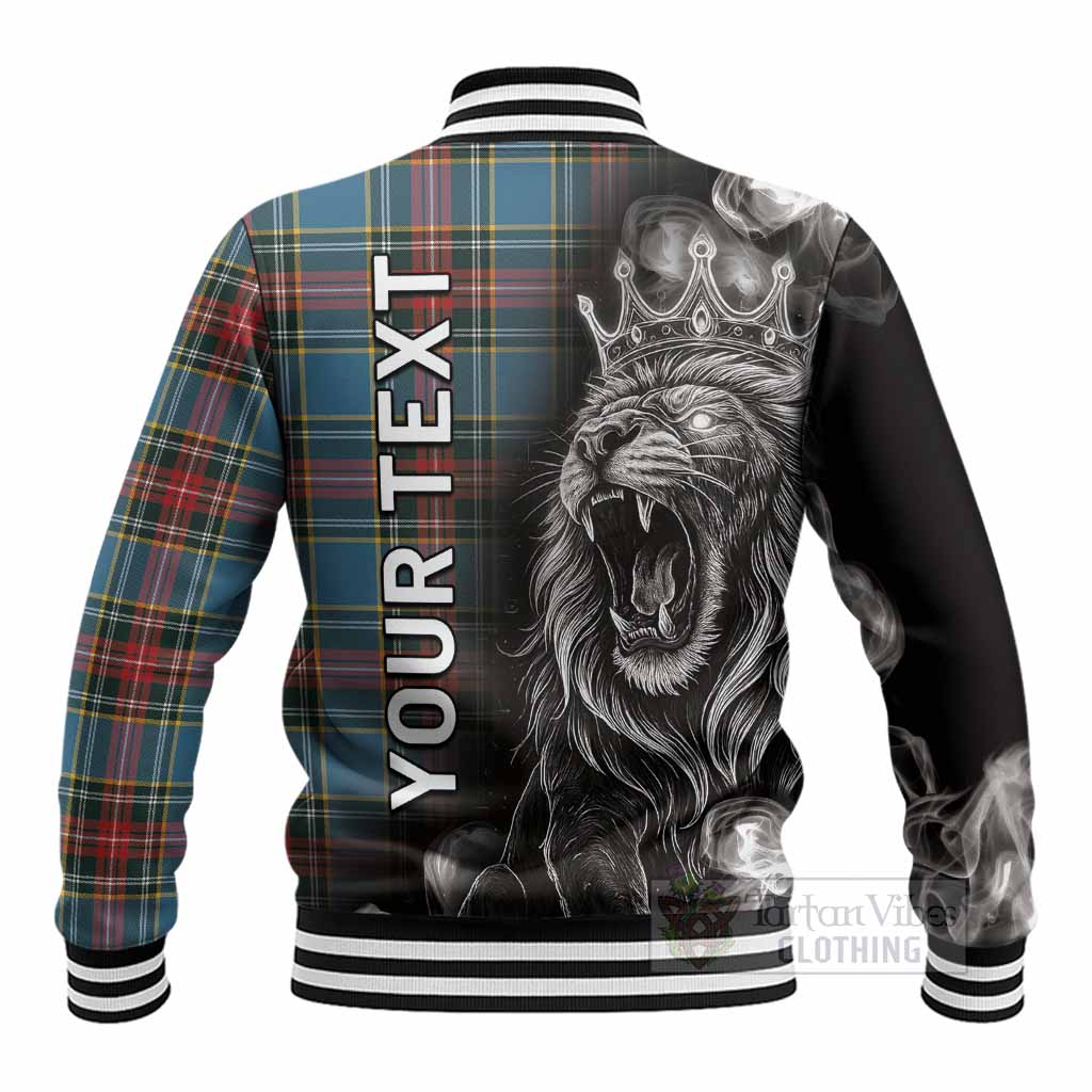 Beaton Tartan Baseball Jacket Roaring Lion Heritage
