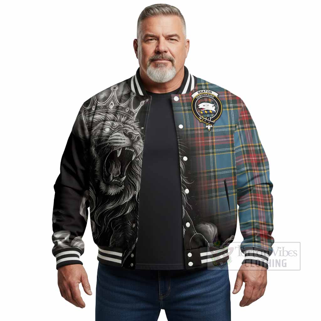 Beaton Tartan Baseball Jacket Roaring Lion Heritage