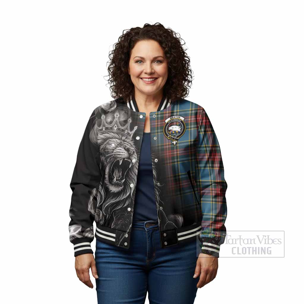 Beaton Tartan Baseball Jacket Roaring Lion Heritage